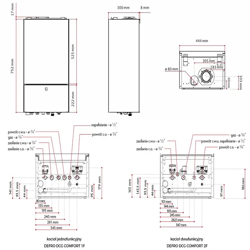 Kocio Gazowy Dwufunkcyjny Kw Defro Dcg Comfort Kondensacyjny
