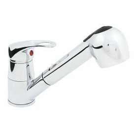 Bateria kuchenna Hydroland Atut B398 z wyciąganą wylewką i chromowanym wykończeniem