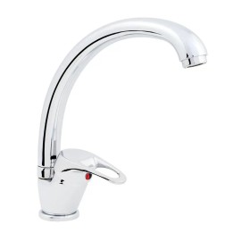 Bateria kuchenna Hydroland B395S chromowana z obrotową wylewką i ceramicznym regulatorem