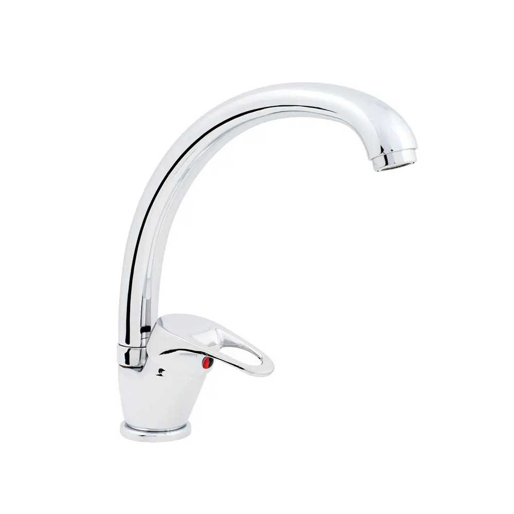 Bateria kuchenna Hydroland B395S chromowana z obrotową wylewką i ceramicznym regulatorem