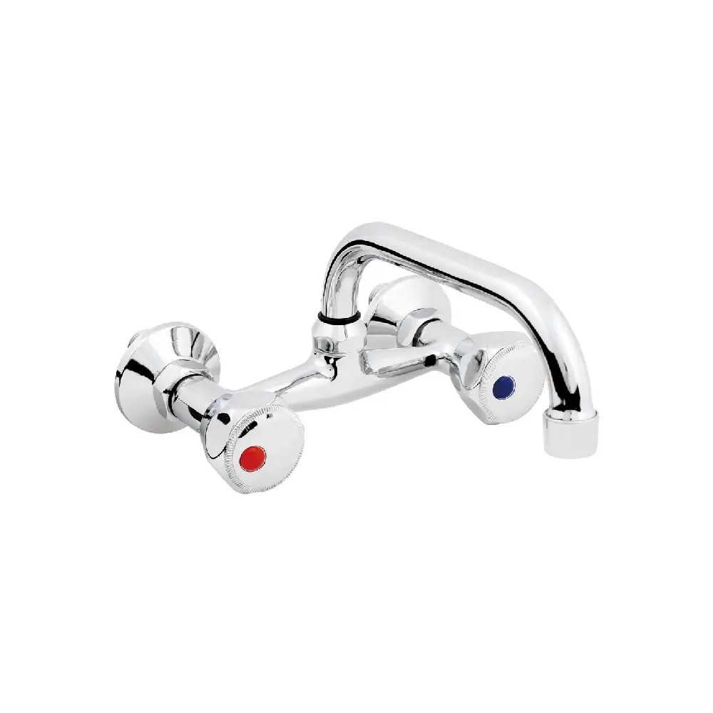 Bateria umywalkowa Hydroland B102 chromowana z obrotową wylewką typu U