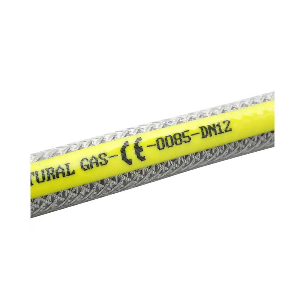 Przewód do gazu ziemnego i propanu 50 cm z nakrętkami 1/2"