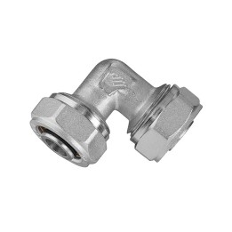 Kolano PEX zaciskane skręcane 20x20 mm do instalacji wodnych i centralnego ogrzewania