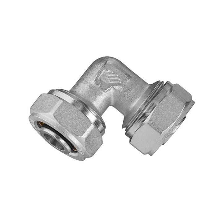 Kolano PEX zaciskane skręcane 20x20 mm do instalacji wodnych i centralnego ogrzewania