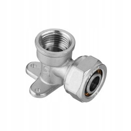Kolano skręcane PEX z uchwytem ściennym 16x1/2 GW