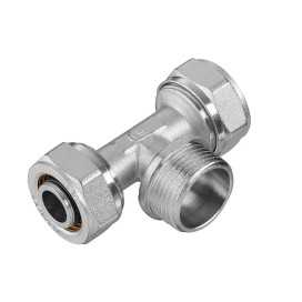 Trójnik PEX skręcany 16x1/2" GZ z mosiądzu