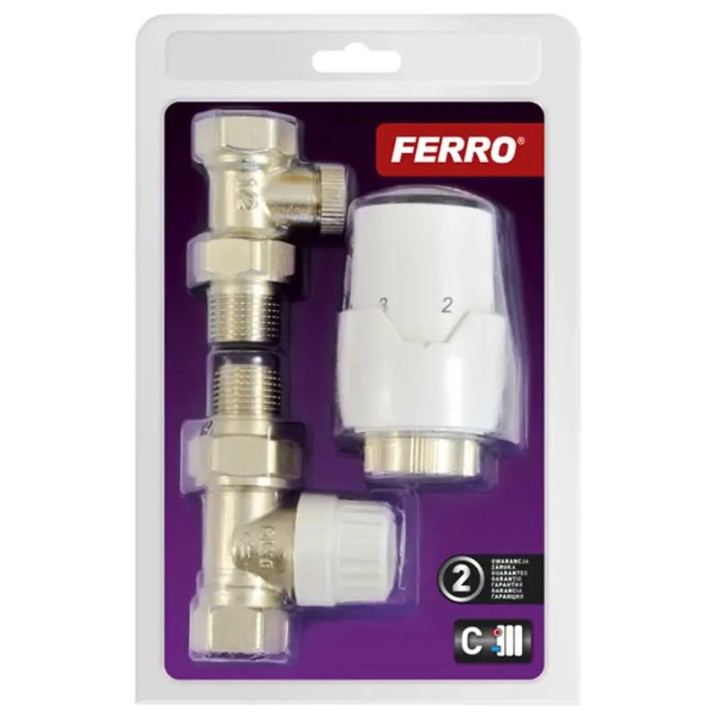 Zestaw termostatyczny 1/2’’ Ferro GT20 ZTM20 do regulacji temperatury