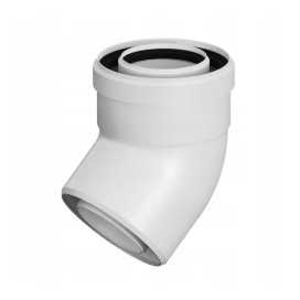 Kolano koncentryczne spalinowe 80/125 mm 45°