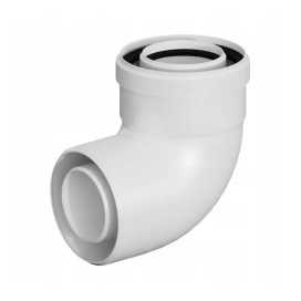 Kolano koncentryczne spalinowe 80/125 mm 90°