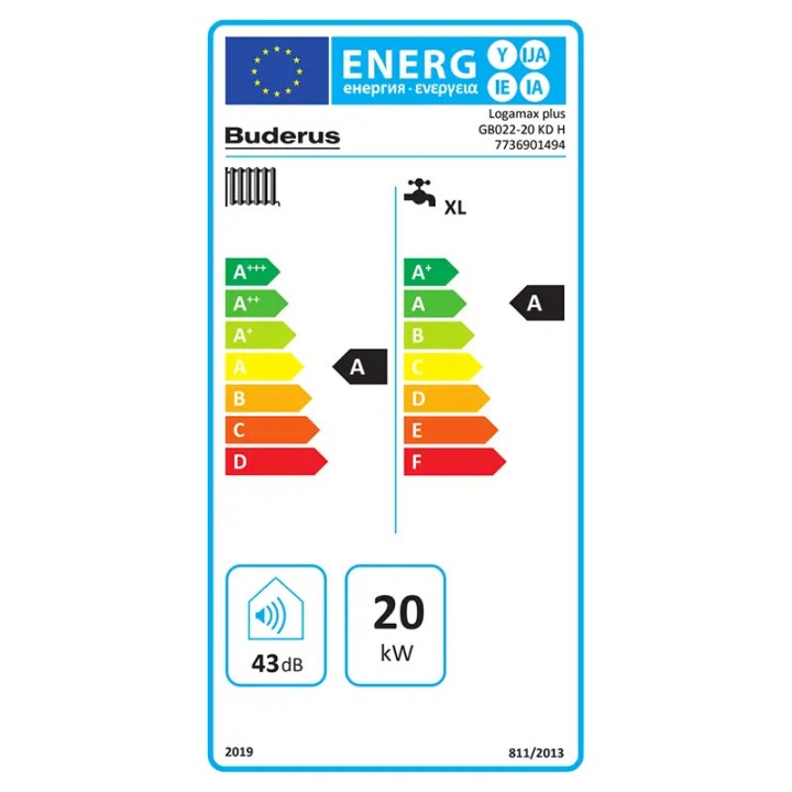 Kocioł gazowy dwufunkcyjny 20kW Buderus Logamax plus GB022-20K kondensacyjny