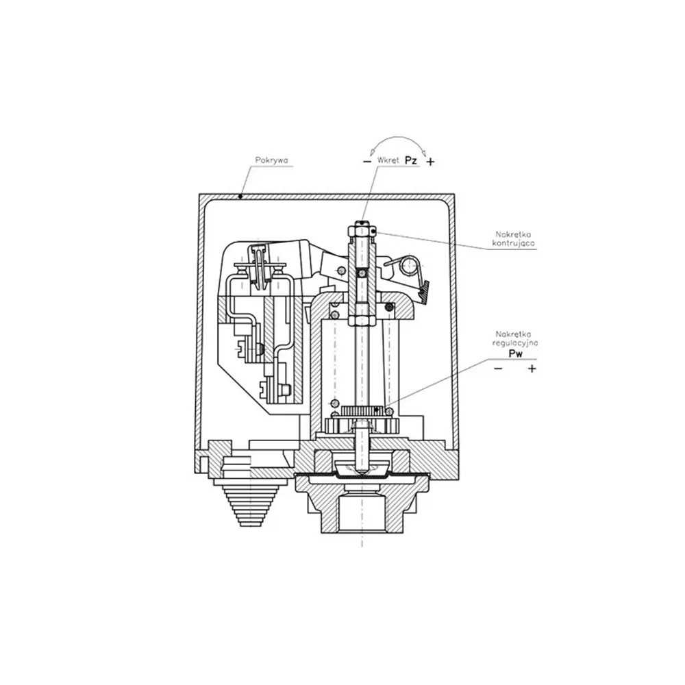 LCA1 wyłącznik ciśnieniowy 230V 400V do instalacji hydroforowych wymiary