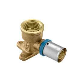 Kolano zaprasowywane PEX naścienne 16x1/2 GW
