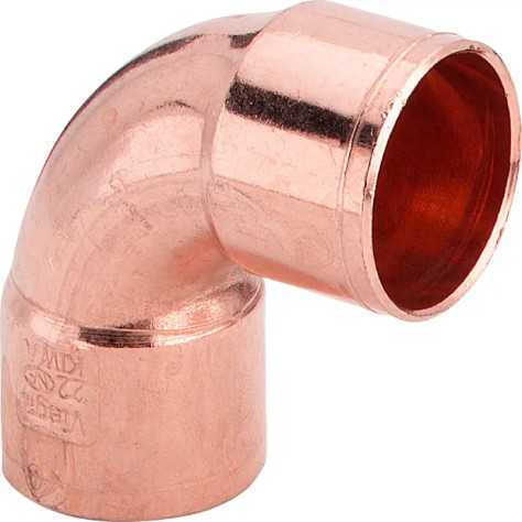 Kolano miedziane lutowane 15 mm – do wody i C.O.