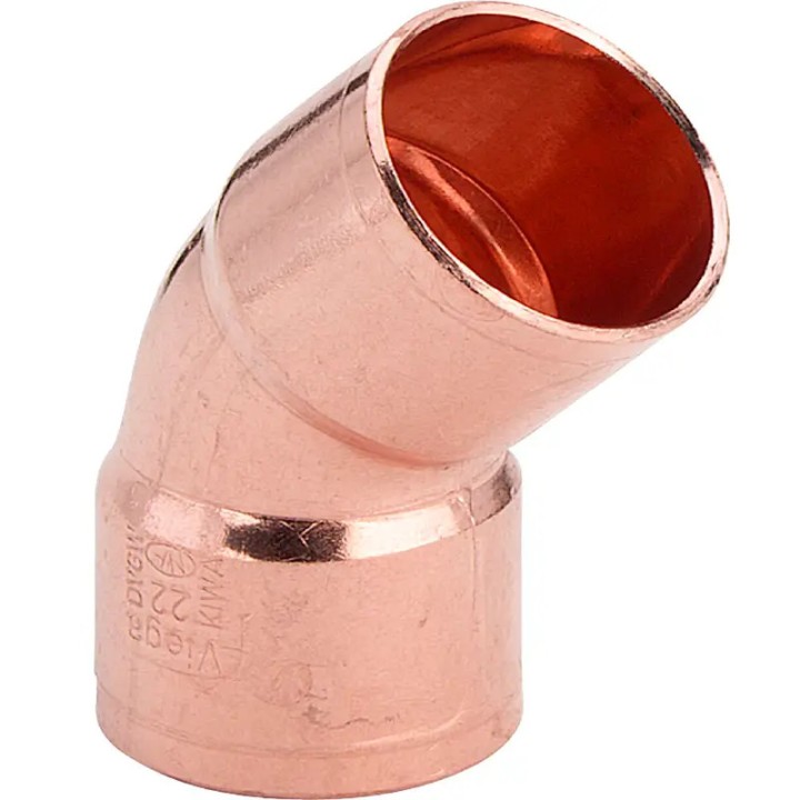 Łuk 28 mm lutowany 45 st. do instalacji grzewczych i wodnych