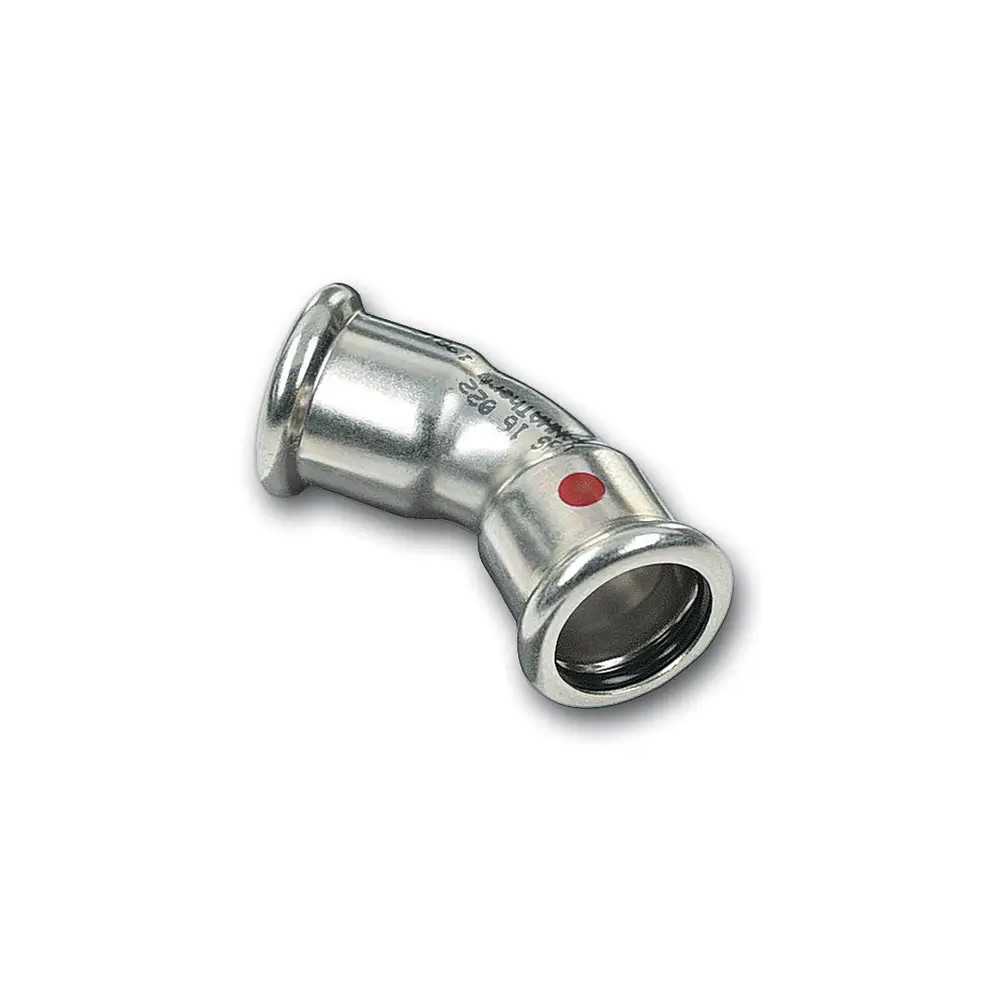 Łuk stalowy zaprasowywany 18 mm 45 st. do rur grzewczych