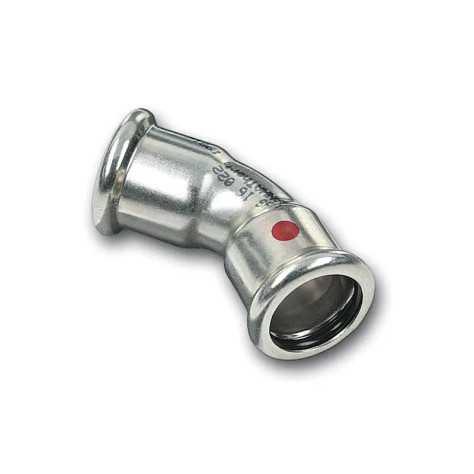Kolanko stalowe zaprasowywane 22 mm 45 st. do ogrzewania