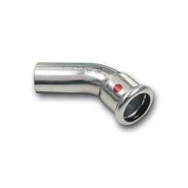 Łuk stalowy zaprasowywany 22 mm 45° SANHA-Therm do C.O. i powietrza