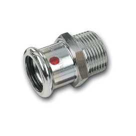Nypel stalowy zaprasowywany GZ 22x3/4 cala SANHA-Therm do C.O. i powietrza