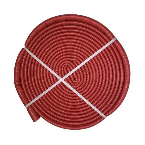 Czerwona otulina 22x4 mm do rur, rolka 10 m
