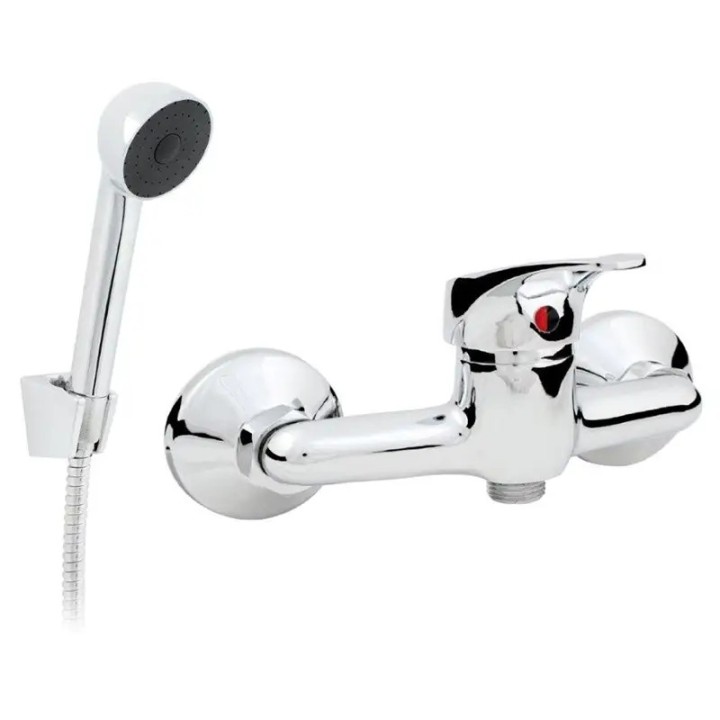 bateria prysznicowa ścienna Hydroland B397 z zestawem natryskowym 150 cm