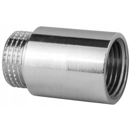 Mosiężna chromowana przedłużka 1/2 cala 15 mm do instalacji wodnych i CO