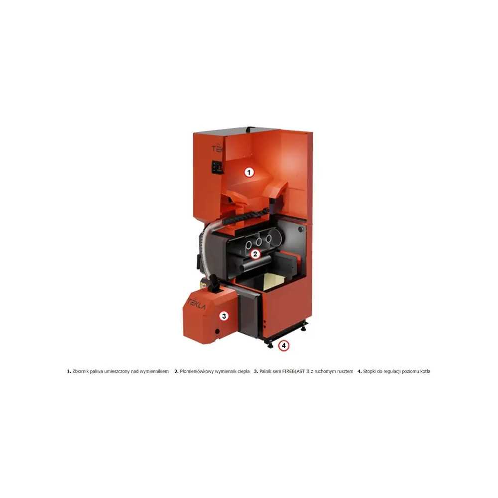 Kocioł na pellet Tekla 12kW Draco Bio Compact FII Slim jednoobiegowy