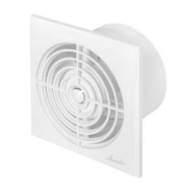 Biały cichy wentylator łazienkowy Silence z IPX4 i zaworem zwrotnym