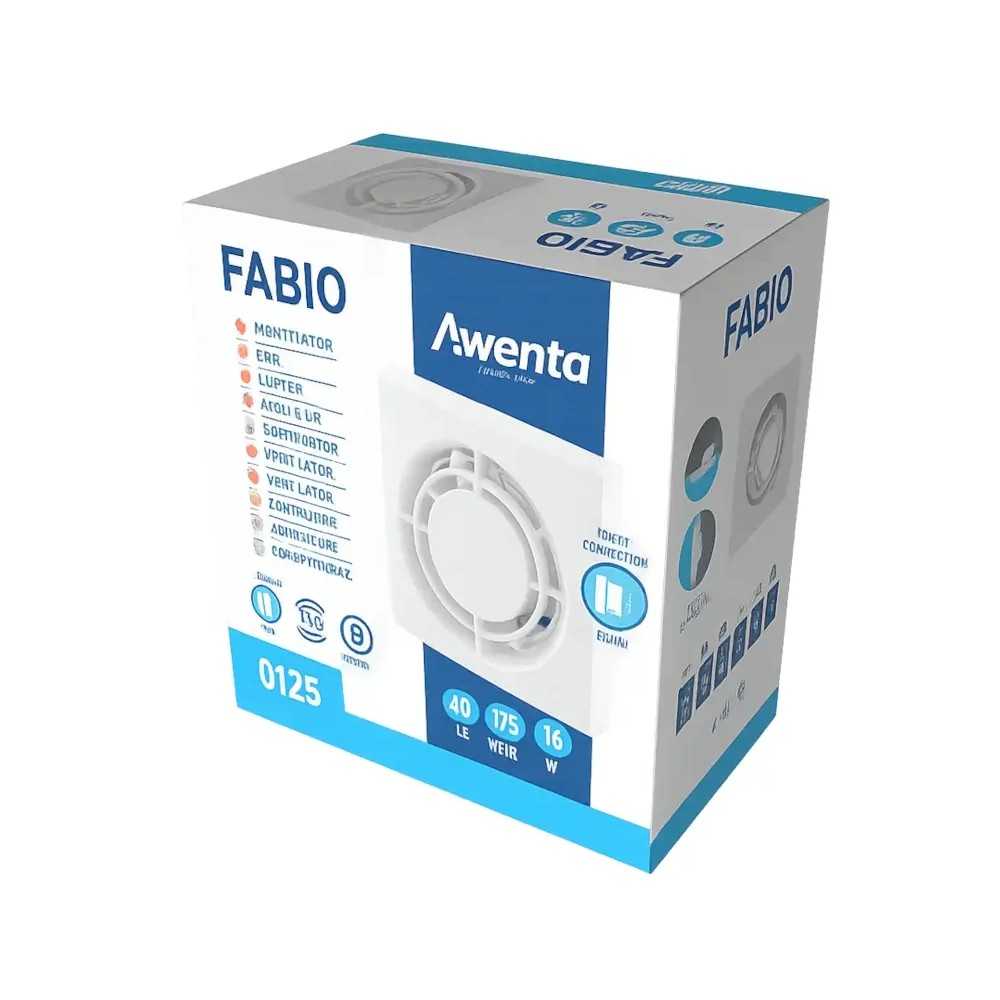 Opakowanie wentylatora łazienkowego Fabio 125