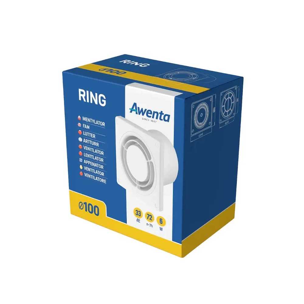 Opakowanie wentylatora Ring firmy Awenta