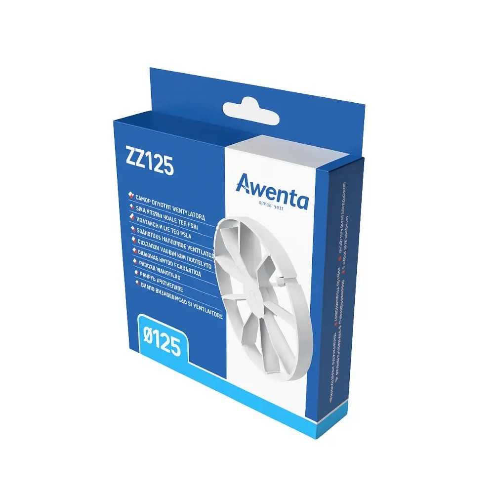 Przód opakowania zaworu zwrotnego 125 mm Awenta