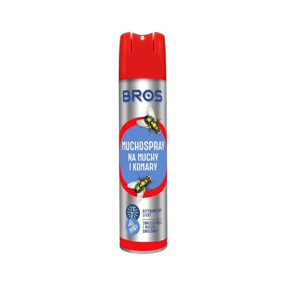 Spray na muchy i komary BROS Muchospray 400ml – aerozol owadobójczy do wnętrz