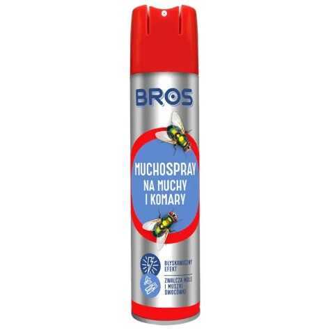 Spray na muchy i komary BROS Muchospray 400ml – aerozol owadobójczy do wnętrz