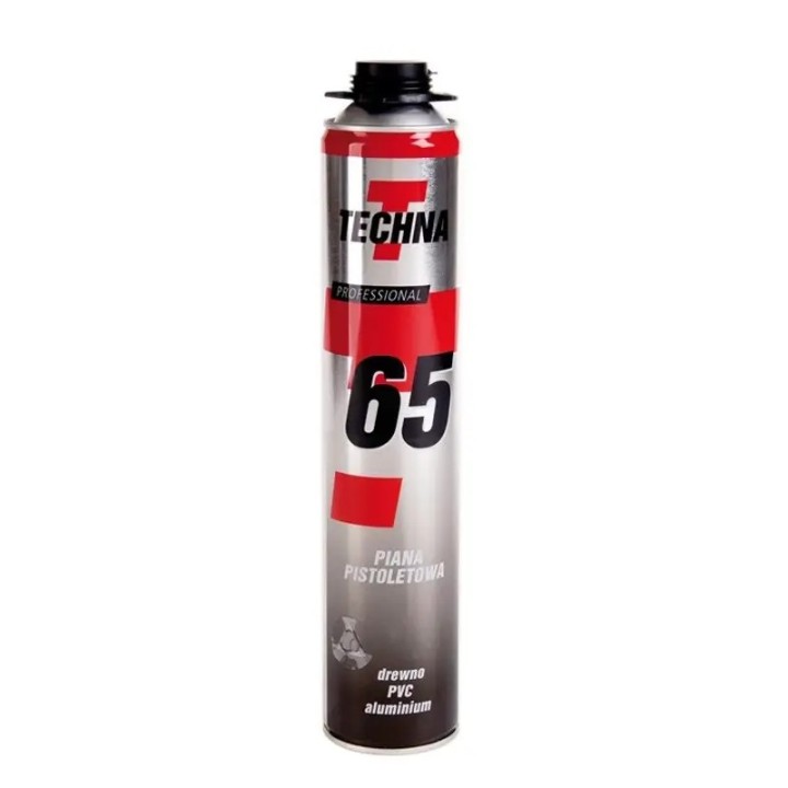 Puszka pianki montażowej TECHNA 65 Professional 750 ml z aplikatorem pistoletowym