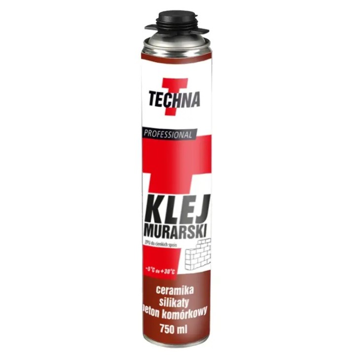 TECHNA Klej murarski – klej poliuretanowy do cienkich spoin 750 ml