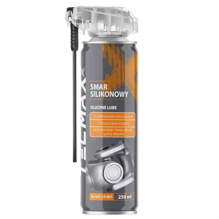 Tecmaxx smar silikonowy 250 ml – spray z aplikatorem do uszczelek i zawiasów
