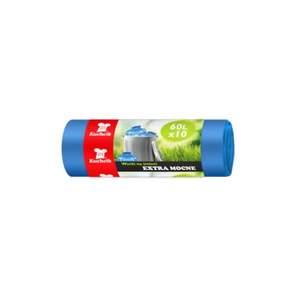 Worki na śmieci Kuchcik 60 l extramocne LDPE niebieskie
