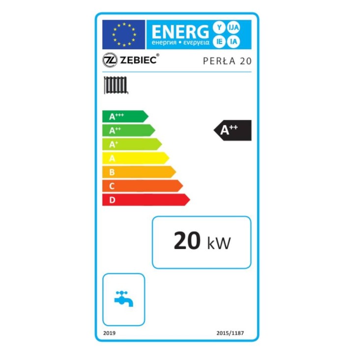 Etykieta energetyczna kotła na pellet Perła