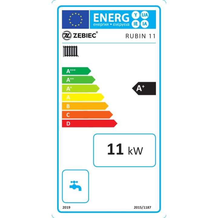 Etykieta energetyczna kotła na pellet Perła 11 kW - Zębiec
