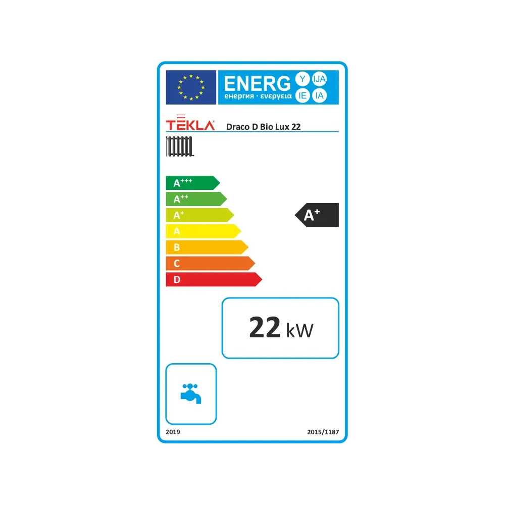 Kocioł na pellet Tekla 22kW Draco D Bio Lux - klasa energetyczna