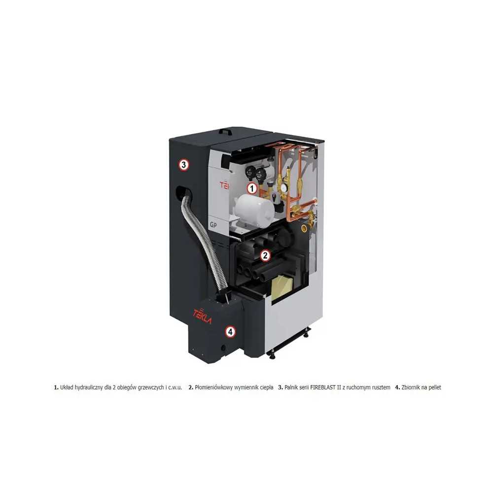 Kocioł na pellet Tekla 18kW Draco Bio Compact FII GP