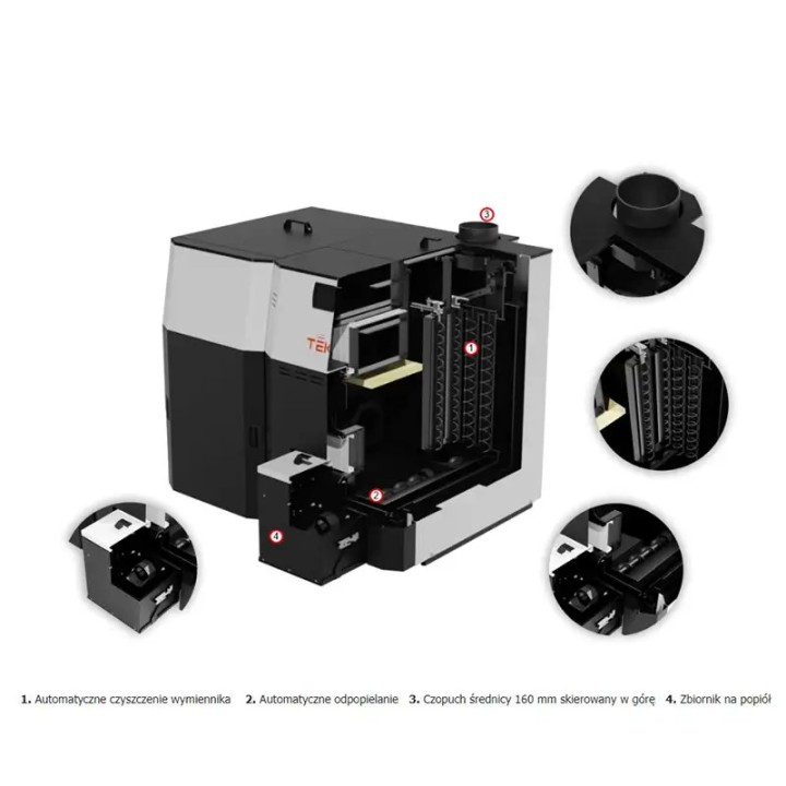 Kocioł na pellet Tekla 18 kW Komfort – detale