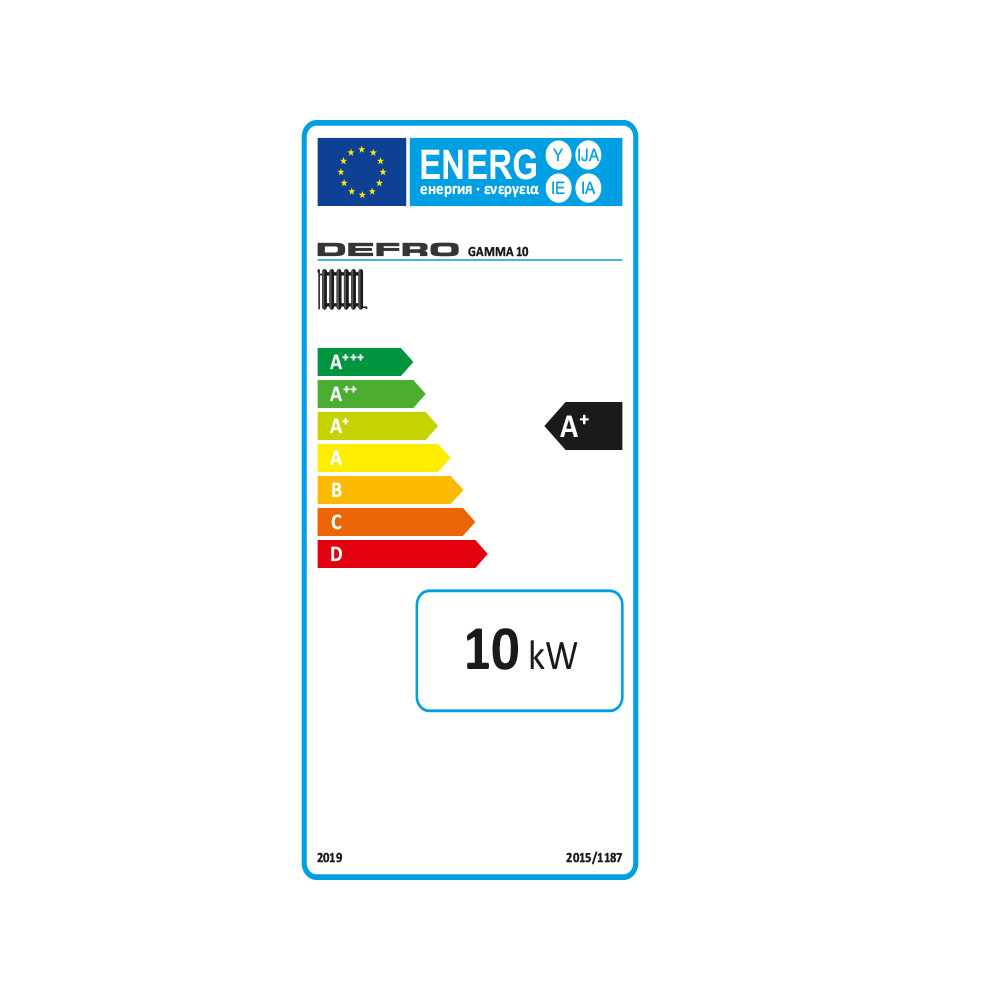 Kocioł na pellet Defro 10 kW GAMMA klasa energetyczna