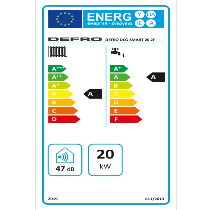 Kocioł gazowy dwufunkcyjny 20kW Defro DCG SMART kondensacyjny