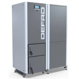 Kocioł na pellet Defro 30 kW GAMMA widok z frontu