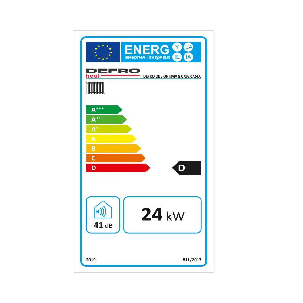 Kocioł elektryczny 24 kW do centralnego ogrzewania bez spalin - klasa energetyczna