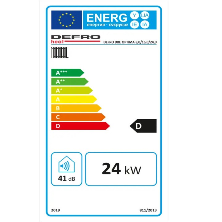 Kocioł elektryczny 24 kW do centralnego ogrzewania bez spalin - klasa energetyczna
