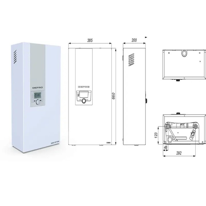 Nowoczesny kocioł elektryczny do instalacji CO - wymiary