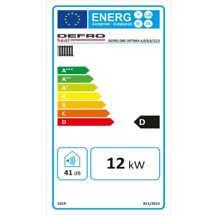 Trójfazowy kocioł elektryczny do systemu grzewczego - klasa energetyczna