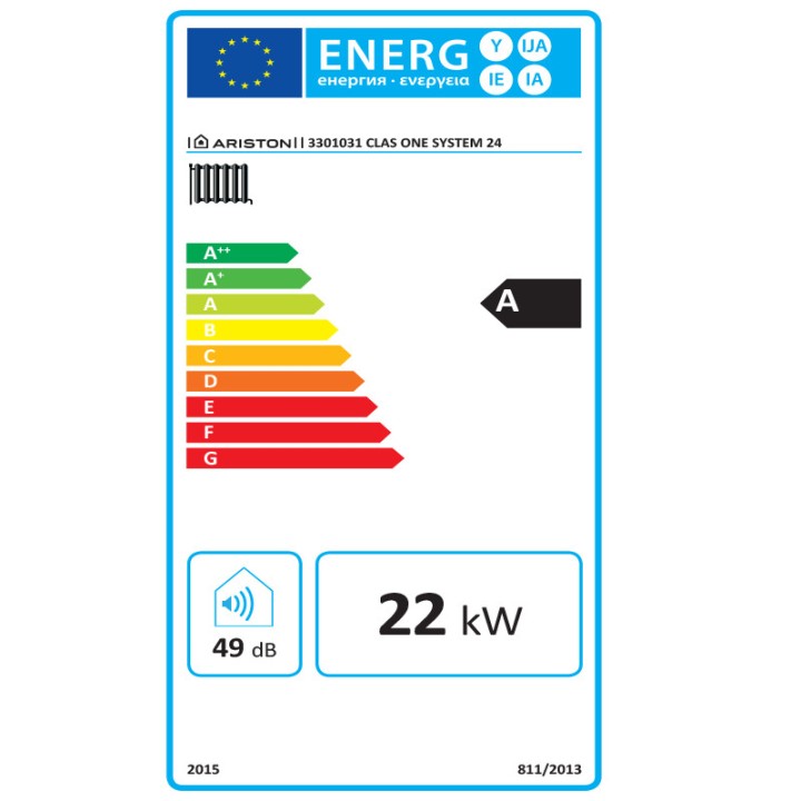 Kocioł gazowy jednofunkcyjny 22kW Ariston Clas One System 24 kondensacyjny