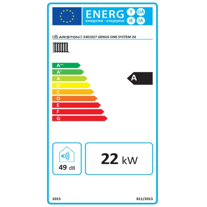 Kocioł gazowy jednofunkcyjny 22kW Ariston Genus One System 24 kondensacyjny